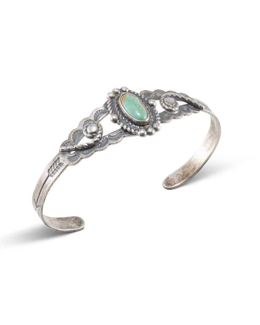 Fred Harvey Era Silver and Turquoise Cuff