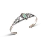 Fred Harvey Era Silver and Turquoise Cuff