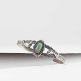 Fred Harvey Era Silver and Turquoise Cuff