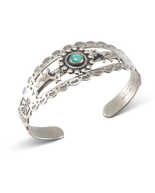Fred Harvey Era Nickel Silver Cuff