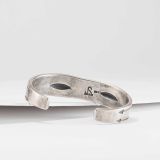 Jesse Robbins Coin Silver Cuff with Harcross Turquoise