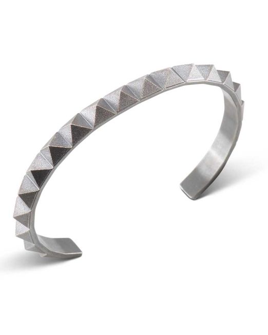 Maria Samora Oxidized Silver Pyramid Cuff