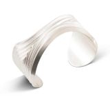 Maria Samora Matte Silver Ripple “S” Cuff