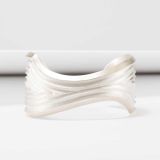 Maria Samora Matte Silver Ripple “S” Cuff