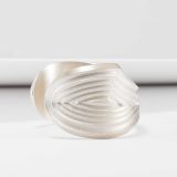 Maria Samora Matte Silver Ripple “S” Cuff
