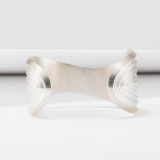 Maria Samora Matte Silver Ripple “S” Cuff