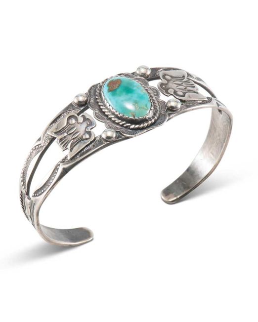 Fred Harvey Era Blue Gem Turquoise Cuff