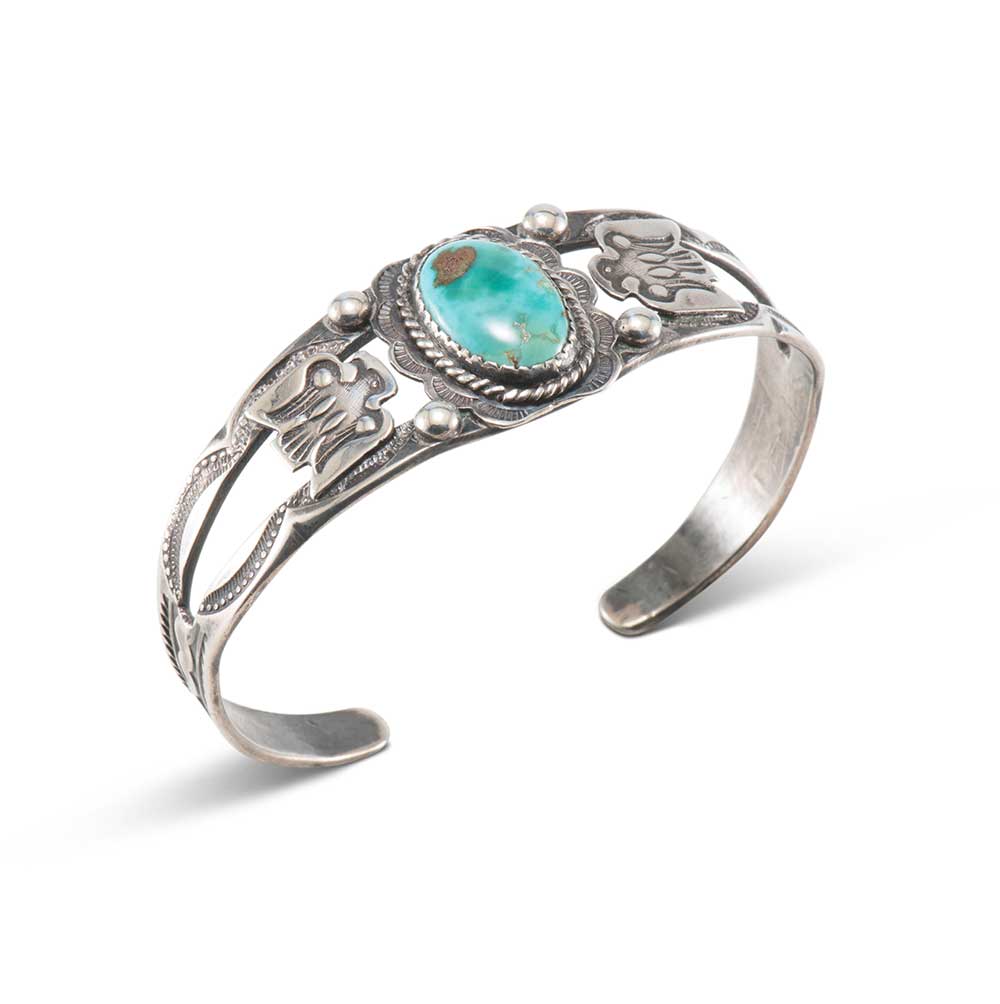 Fred Harvey Era Blue Gem Turquoise Cuff