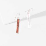 Andrew Lovato Coral Chip Inlay Earrings
