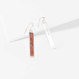 Andrew Lovato Coral Chip Inlay Earrings