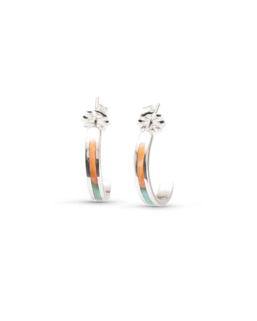 Jimmy Poyer Inlay Hoop Earrings