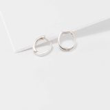 Supersmith Inc Silver Country Collection Thin Huggie Earrings