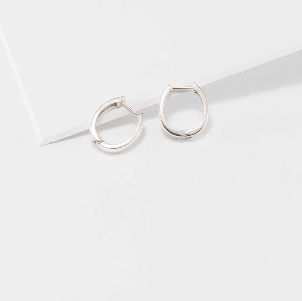 Supersmith Inc Silver Country Collection Thin Huggie Earrings