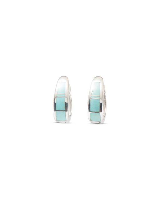 Supersmith Inc Arizona Blue Collection Inlay Huggie Earrings