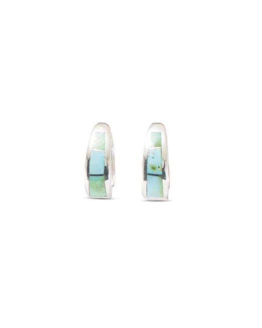 Supersmith Inc Sonoran Gold Collection Inlay Huggie Earrings