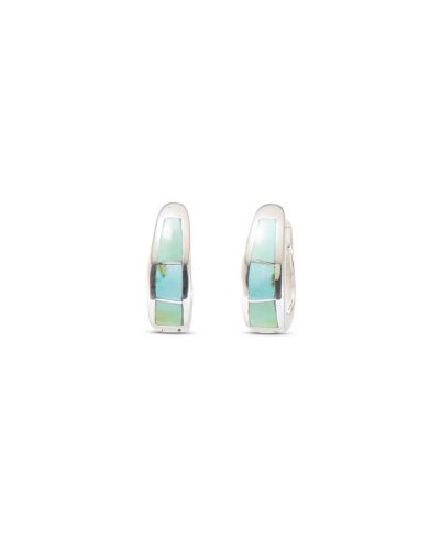 Supersmith Inc Sonoran Gold Collection Inlay Huggie Earrings
