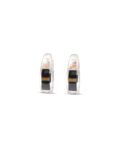 Supersmith Inc Native Earth Collection Inlay Huggie Earrings