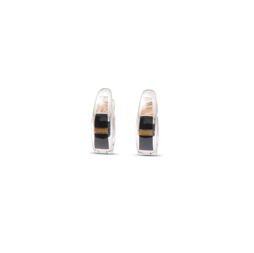 Supersmith Inc Native Earth Collection Inlay Huggie Earrings