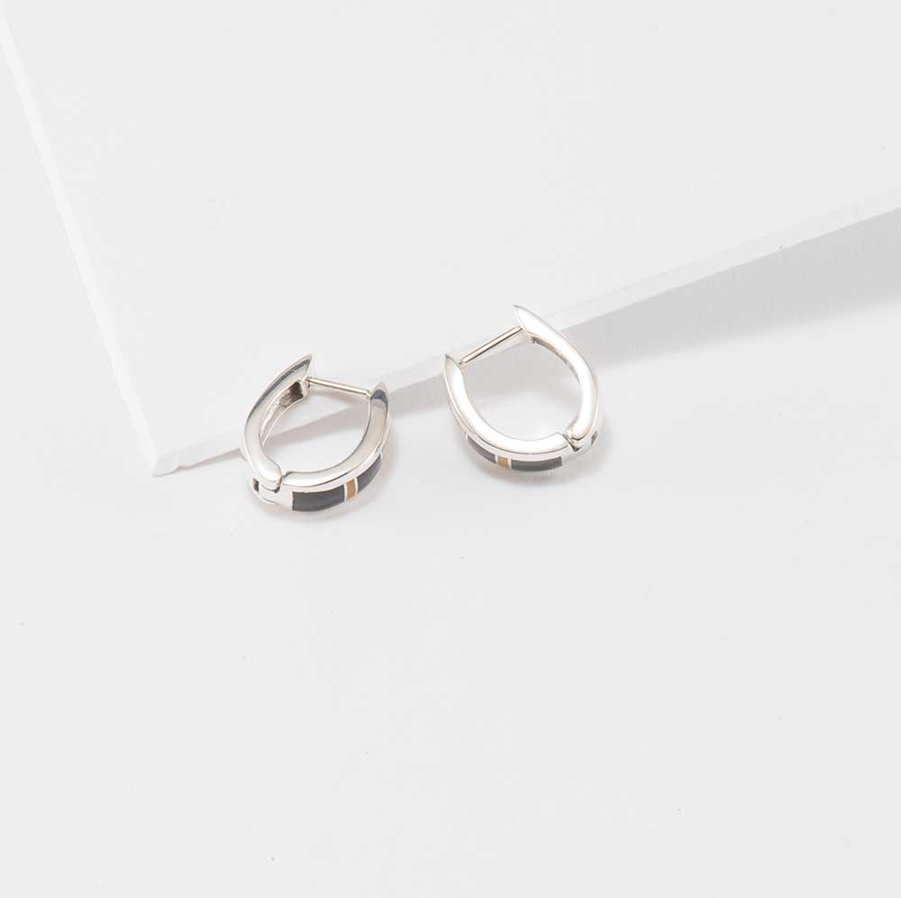 Supersmith Inc Native Earth Collection Inlay Huggie Earrings