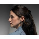 Jennifer Curtis Repoussé Post Earrings with Dangle