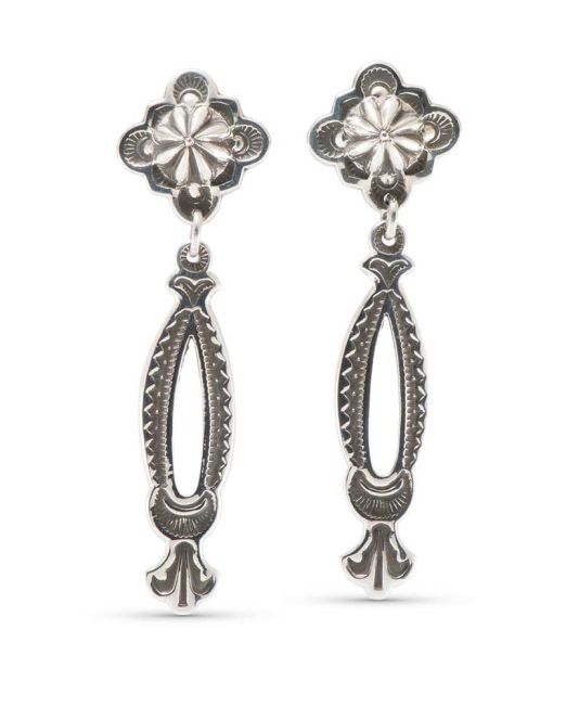 Jennifer Curtis Repoussé Post Earrings with Dangle