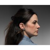 Jennifer Curtis Repoussé Post Earrings with Dangle