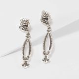 Jennifer Curtis Repoussé Post Earrings with Dangle