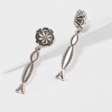 Jennifer Curtis Repoussé Post Earrings with Dangle
