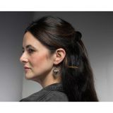 Jesse Robbins Heart Earrings with Coral Accent