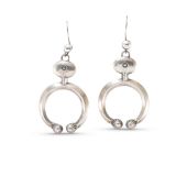 Jesse Robbins Coin Silver Naja Earrings