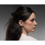 Stamped Silver Navajo Pearl Earrings