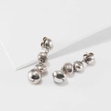 Stamped Silver Navajo Pearl Earrings