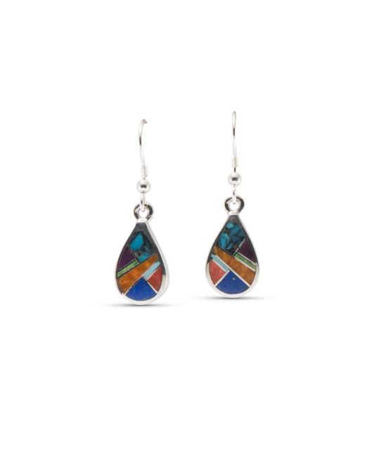 Supersmith Inc Indian Summer Collection Teardrop Inlay Earrings