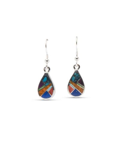 Supersmith Inc Indian Summer Collection Teardrop Inlay Earrings