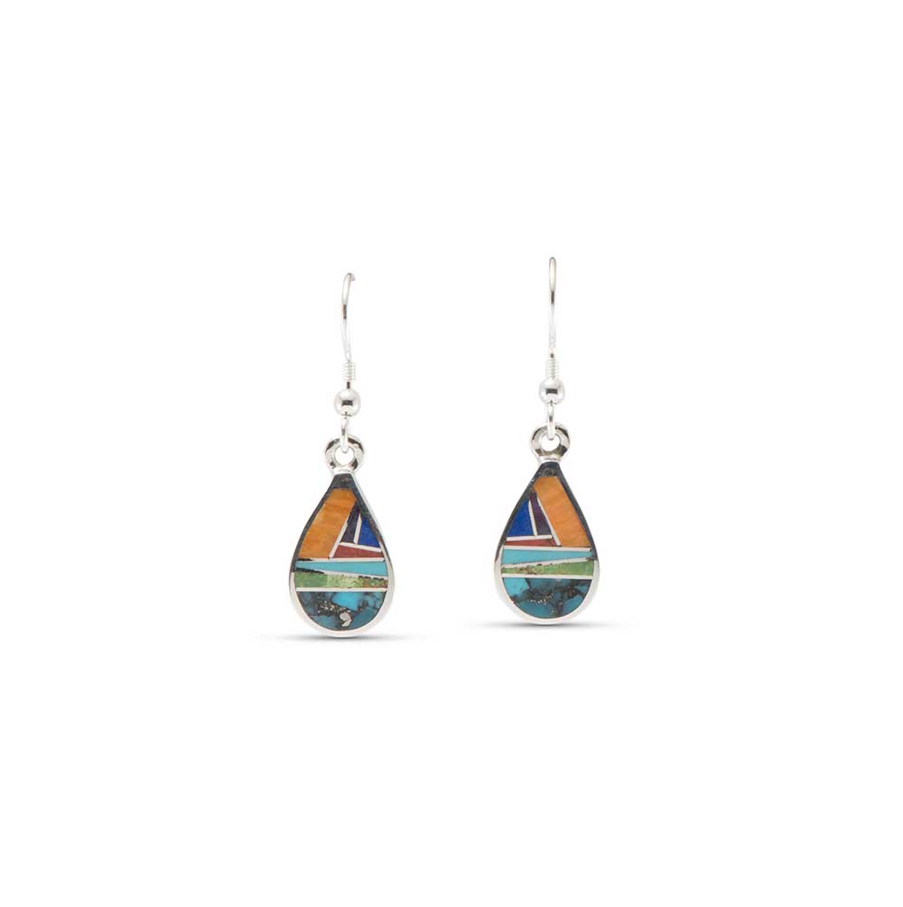 Supersmith Inc Indian Summer Collection Teardrop Inlay Earrings