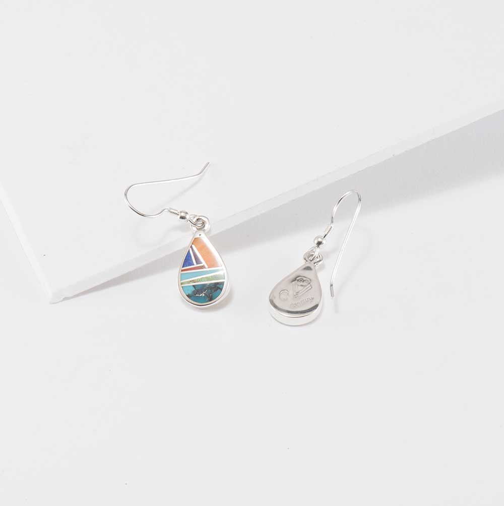 Supersmith Inc Indian Summer Collection Teardrop Inlay Earrings