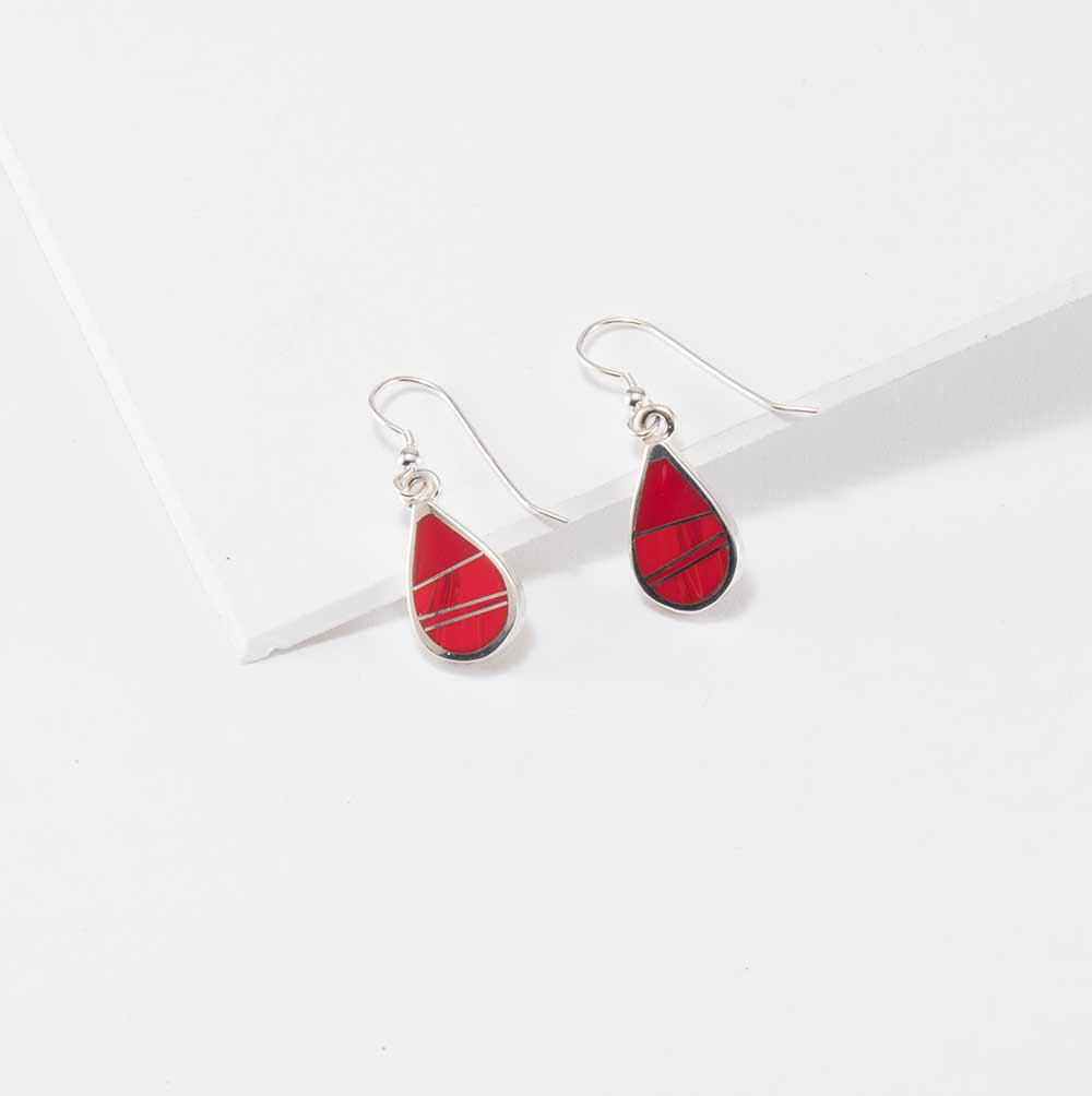 Supersmith Inc Rosarita Collection Teardrop Inlay Earrings