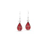 Supersmith Inc Rosarita Collection Teardrop Inlay Earrings