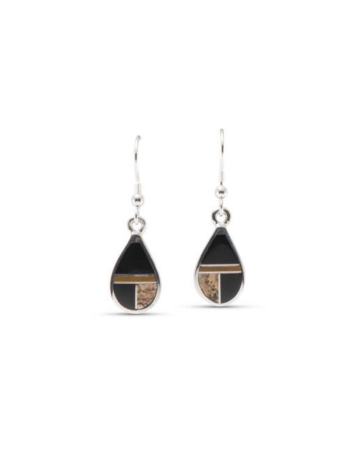 Supersmith Inc Native Earth Collection Teardrop Inlay Earrings