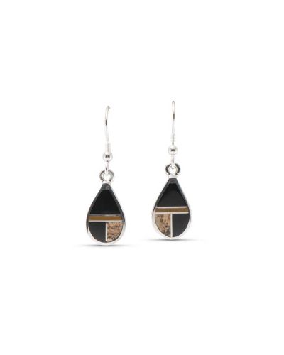 Supersmith Inc Native Earth Collection Teardrop Inlay Earrings