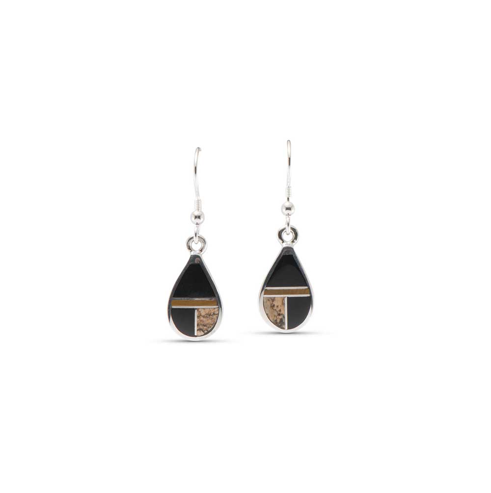 Supersmith Inc Native Earth Collection Teardrop Inlay Earrings