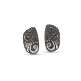 Silver Overlay Post Earrings