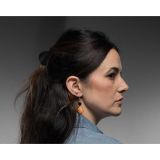 Rose Swett Spiny Oyster Shell and Onyx Earrings