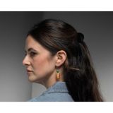 Rose Swett Spiny Oyster Shell and Turquoise Earrings