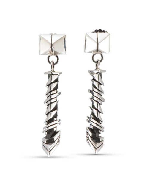 Isaiah Ortiz Hand Cut Sterling Silver Earrings