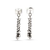 Isaiah Ortiz Hand Cut Sterling Silver Earrings