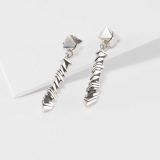 Isaiah Ortiz Hand Cut Sterling Silver Earrings