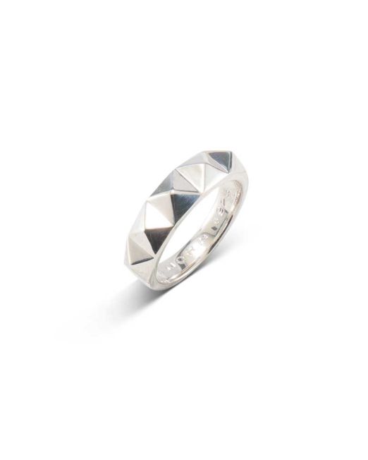 Maria Samora High Polish Silver Pyramid Ring