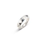 Maria Samora High Polish Silver Pyramid Ring