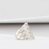 Maria Samora Matte Silver Diamond Peak Ring